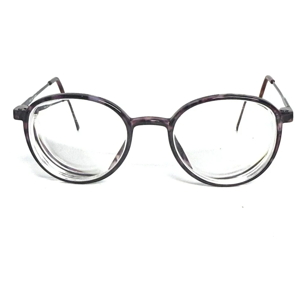 Blue Bay Olimpia Eyeglasses Purple Tortoise Round Frame Japan 3403‎ 45-19